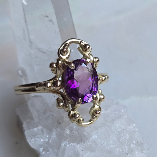 Dusk Wine Georgian Style Amethyst Ring