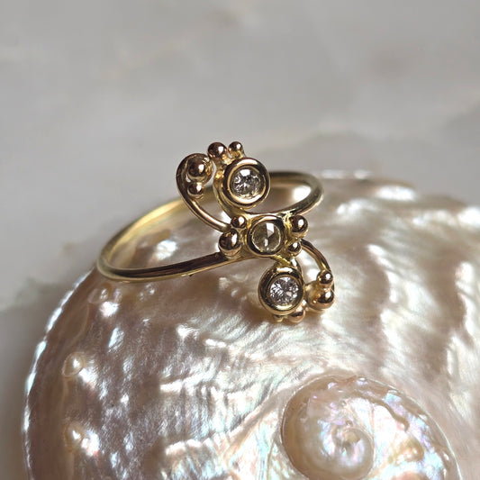 Fiddlehead Fern Diamond Ring