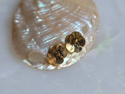 Flowering Myrtle "Funerary Wreath" Studs