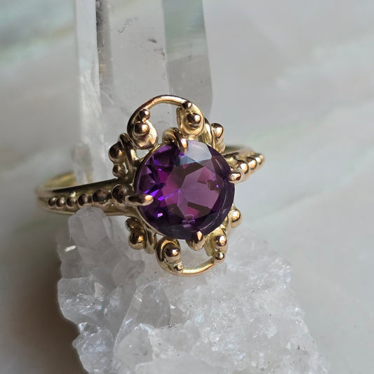 Lady Shiraz Georgian Style Amethyst Ring