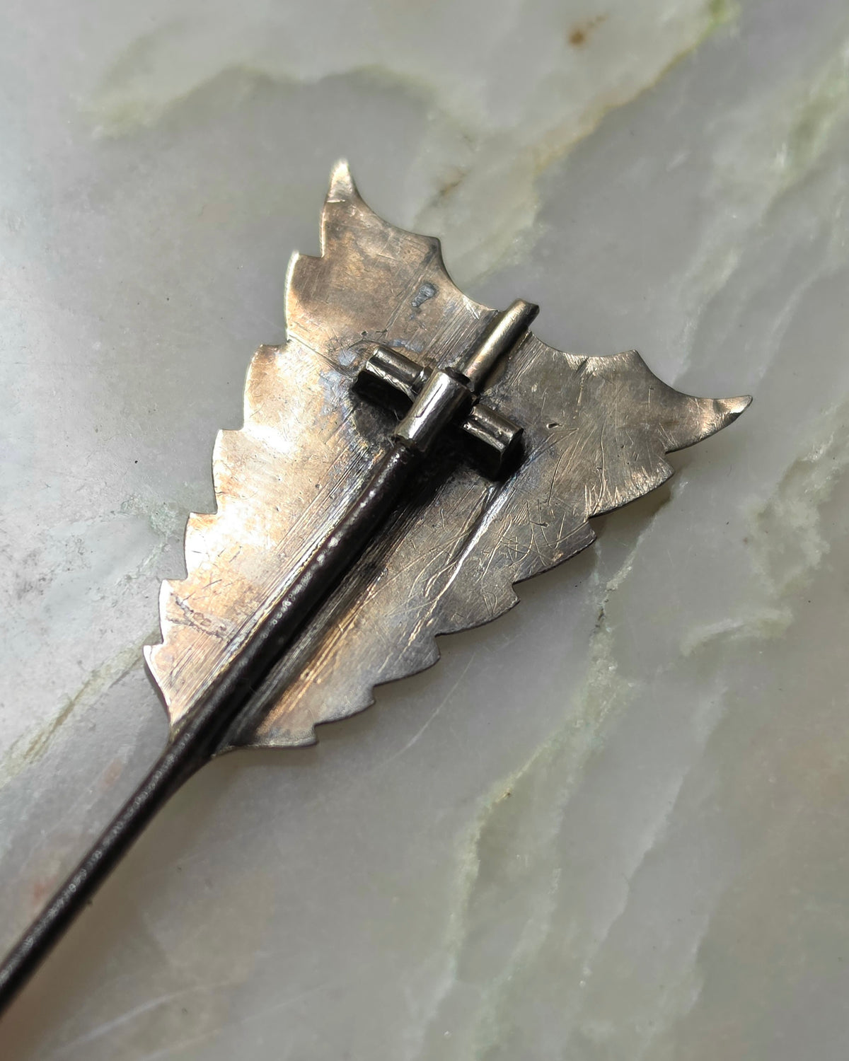 Antique Victorian Silver Cupid's Arrow Pin