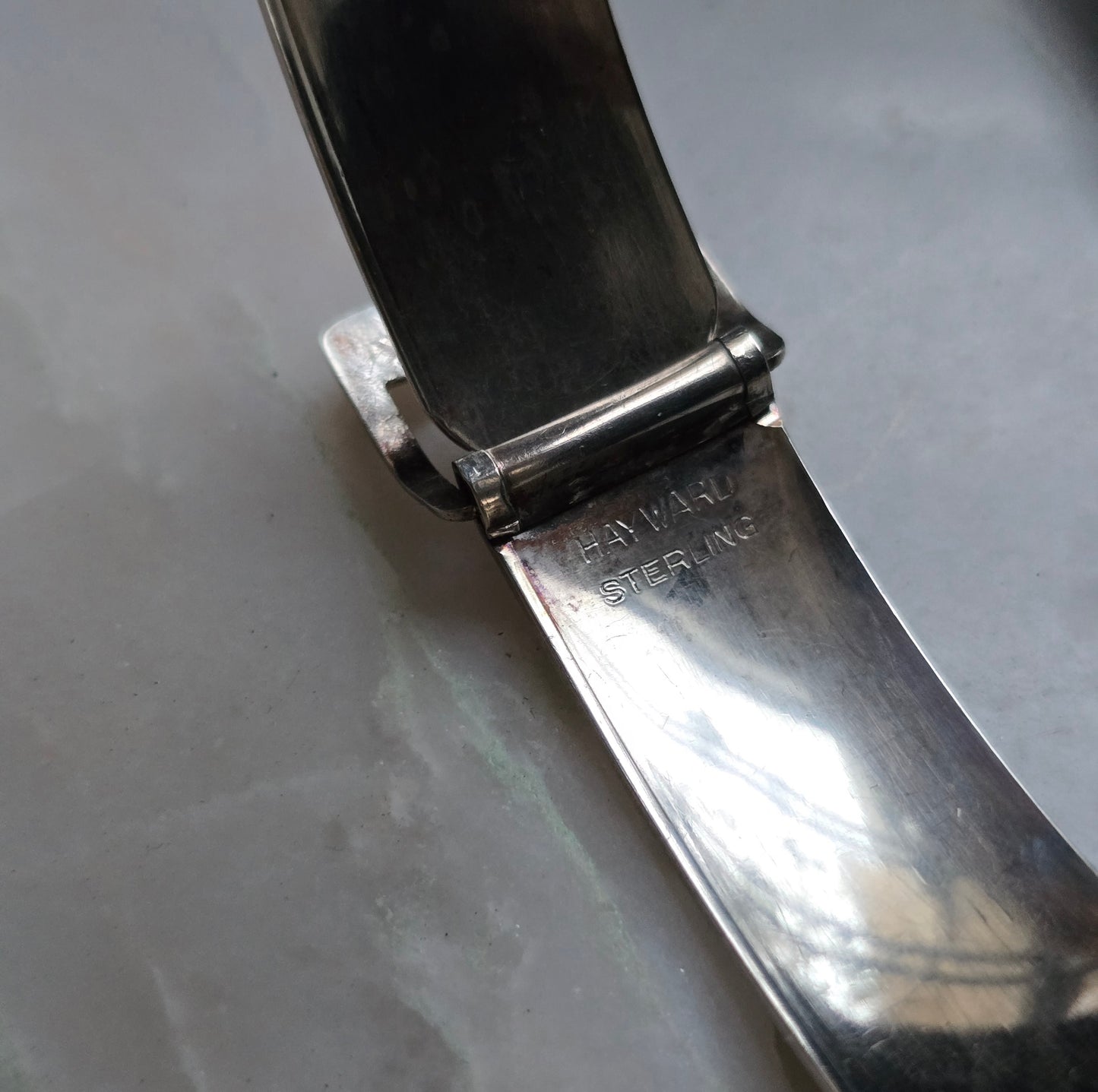 Vintage Victorian Revival Silver Buckle Bracelet