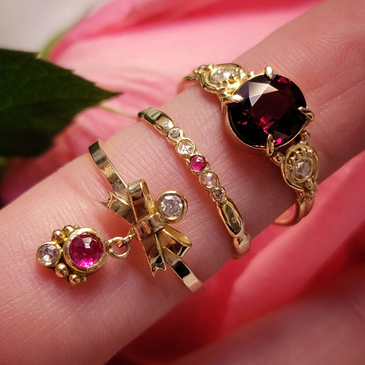 Shortbread Cookie Ruby Ring