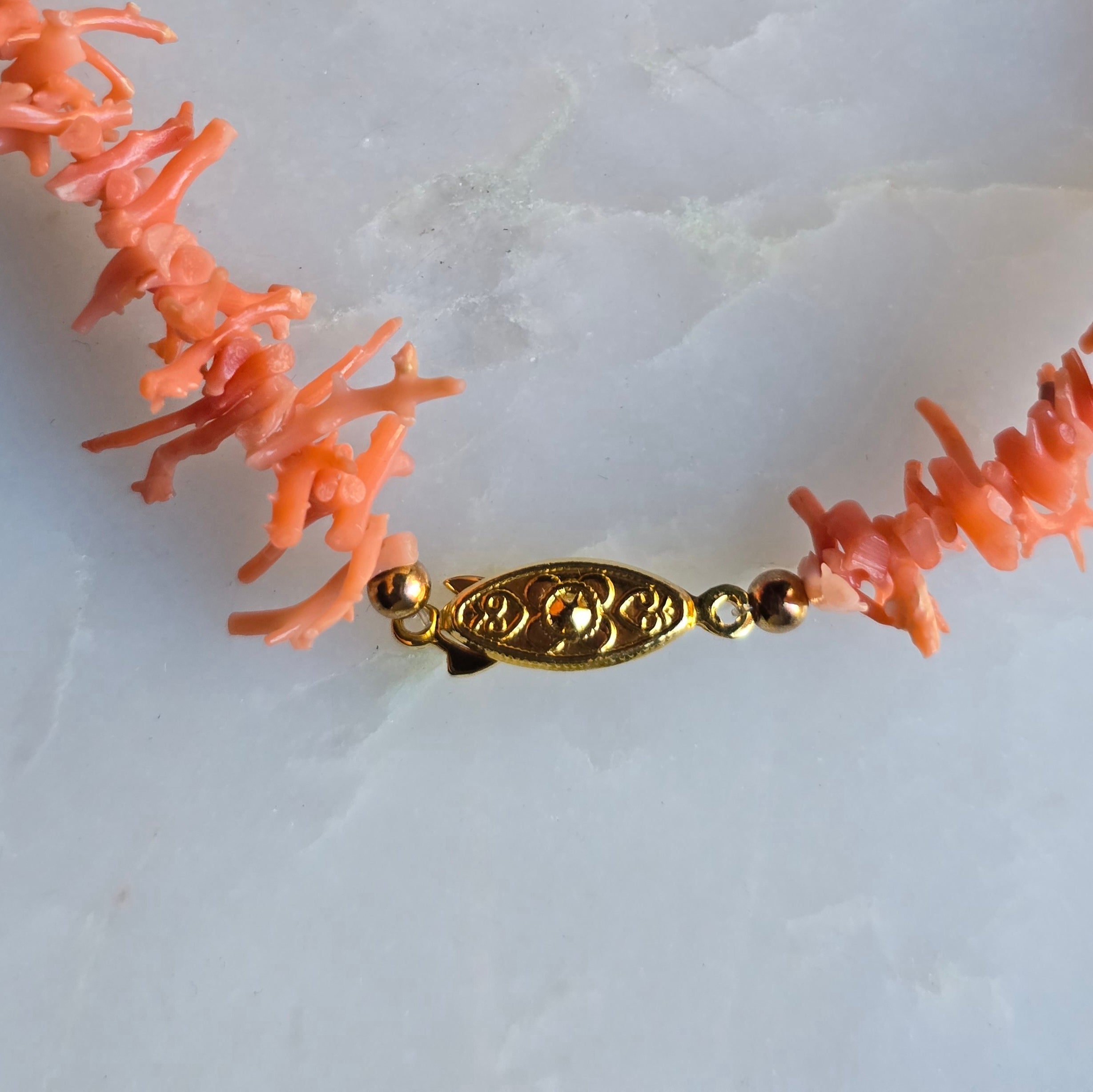 Vintage Mid Century Pink Coral Branch Necklace – Moon Honey