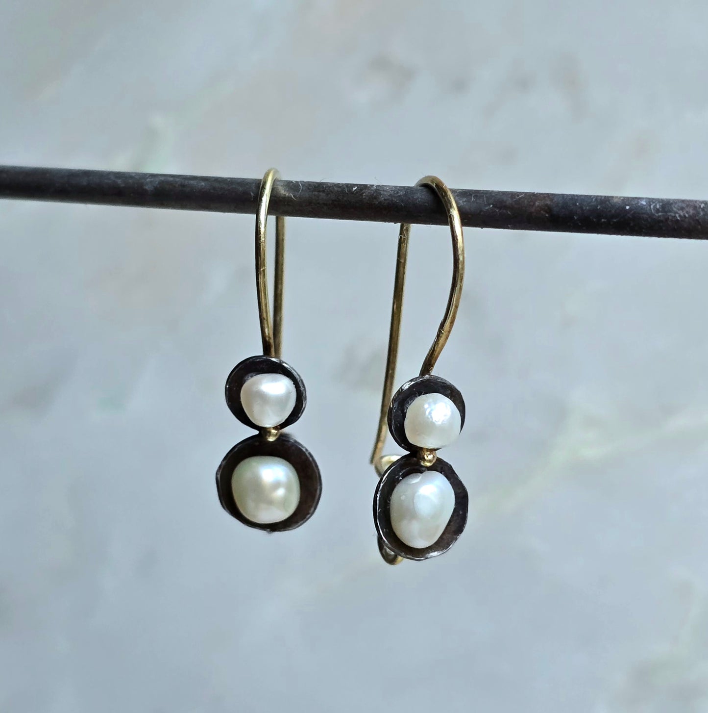 Eleonore Transformable Gold and Silver Pearl Earrings