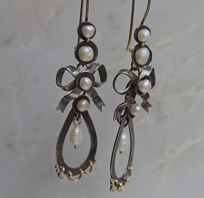 Eleonore Transformable Gold and Silver Pearl Earrings
