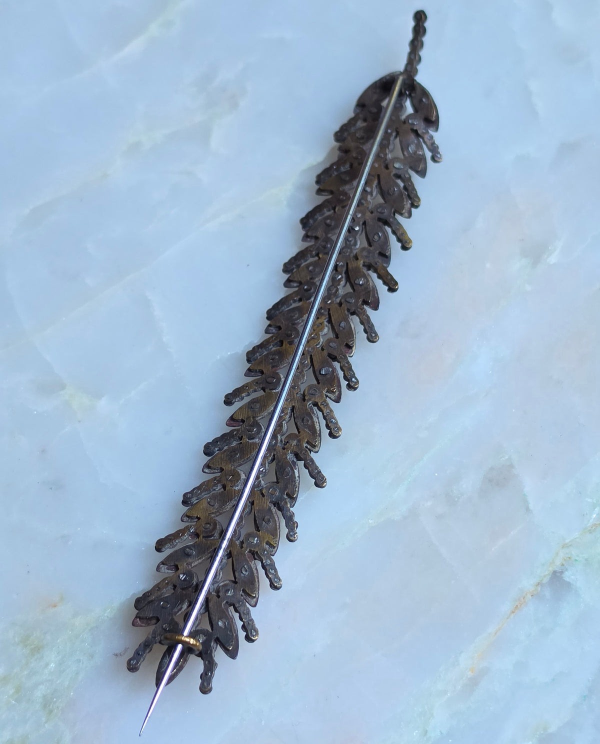 Antique Georgian/Victorian Cut Steel Wheat Sheaf Pin