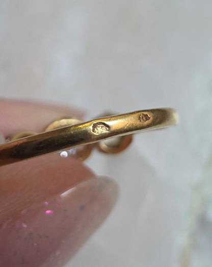 Antique Yellow Rose Cut and Old European Cut Diamond Trilogy Ring