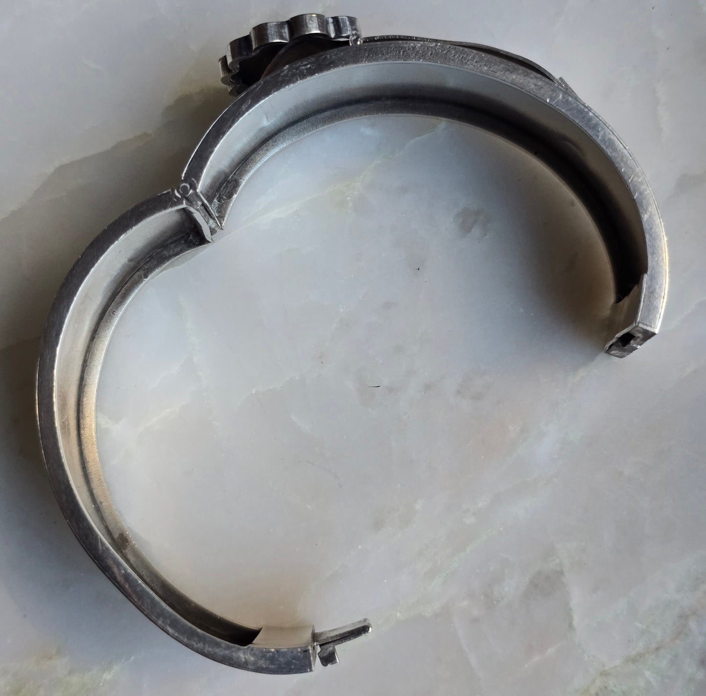 Antique Victorian Sterling Silver Buckle Bracelet