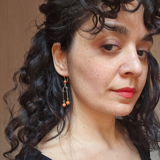 Coral Love Knot Earrings