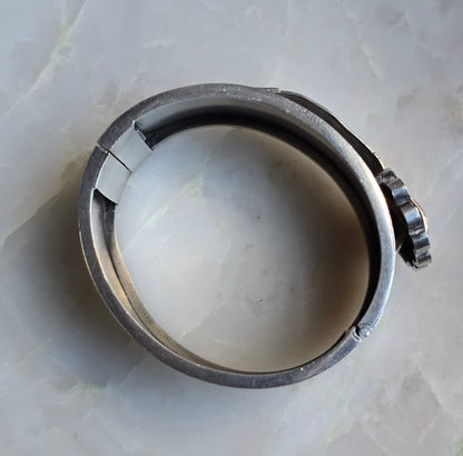 Antique Victorian Sterling Silver Buckle Bracelet