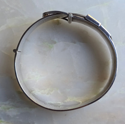 Vintage Victorian Revival Buckle Bangle Bracelet
