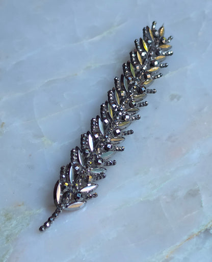 Antique Georgian/Victorian Cut Steel Wheat Sheaf Pin