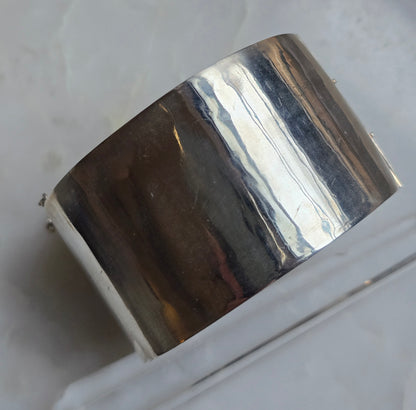 Antique Victorian Sterling Silver Engraved Aesthetic Movement Bangle