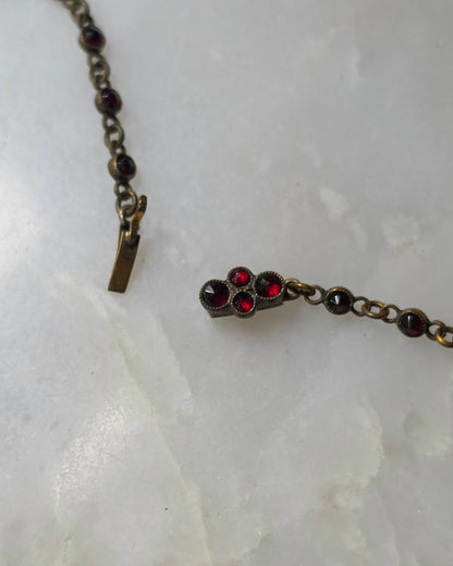 Antique Late Victorian/Edwardian Bohemian Garnet Necklace