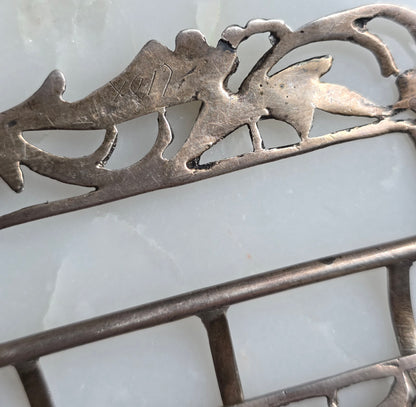 Antique Victorian Silver Cornucopia Buckle