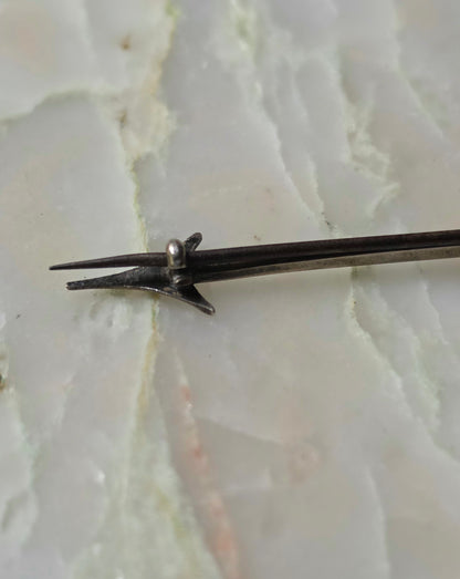 Antique Victorian Silver Cupid's Arrow Pin