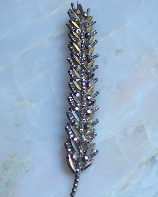 Antique Georgian/Victorian Cut Steel Wheat Sheaf Pin