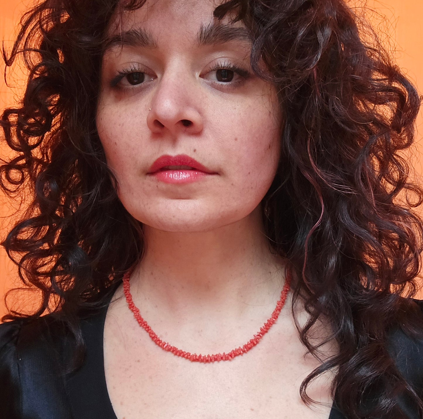 Antique Georgian "Rolling Pin" Carved Coral Necklace