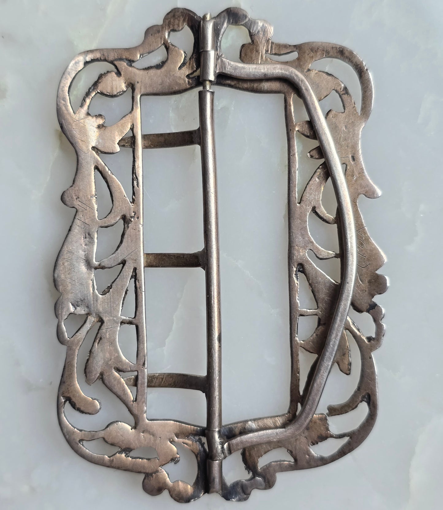 Antique Victorian Silver Cornucopia Buckle