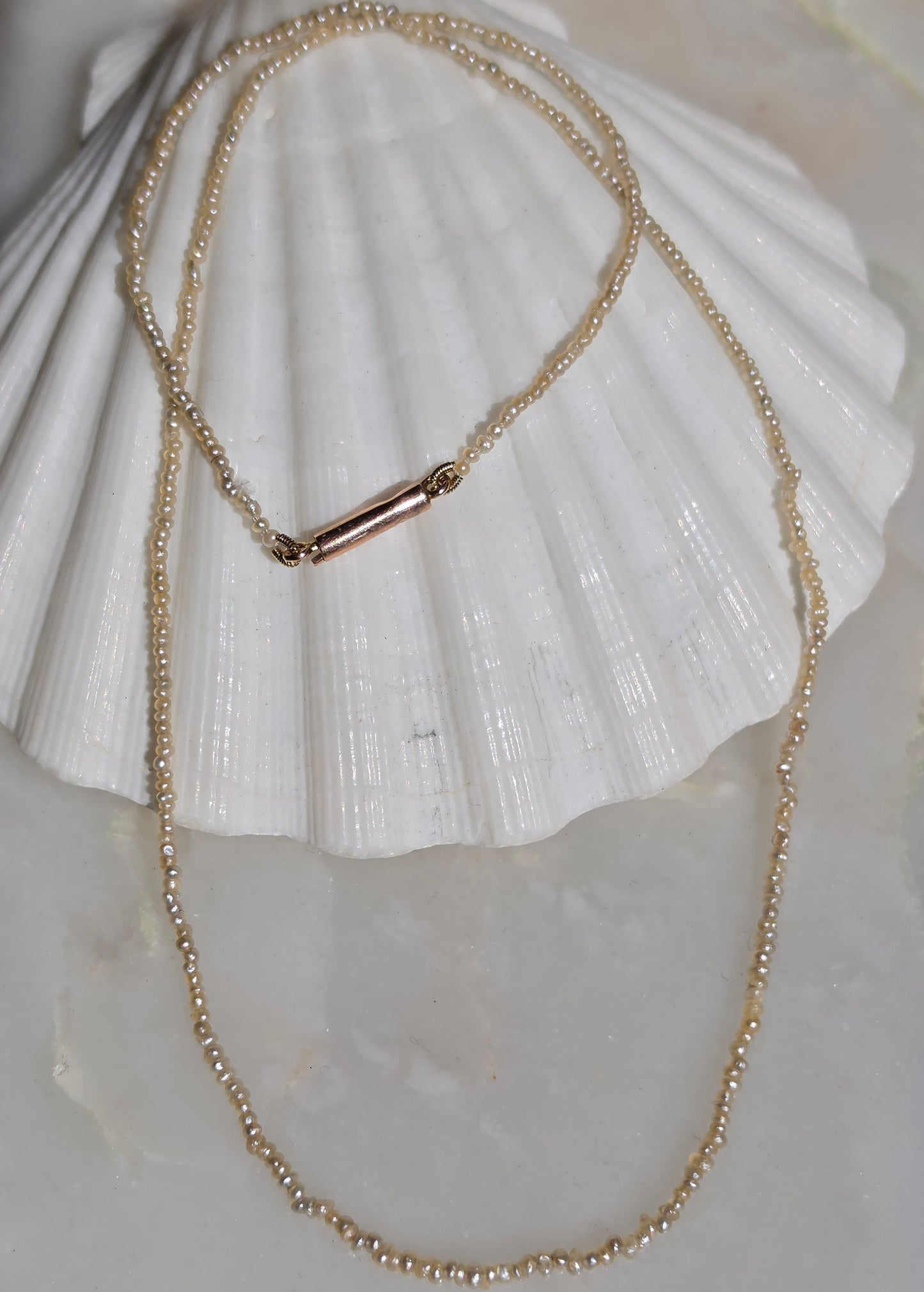 Antique Victorian Graduated Seed Pearl Choker