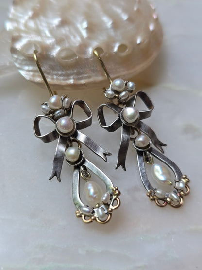 Adelaide Transformable Gold and Silver Pearl Earrings