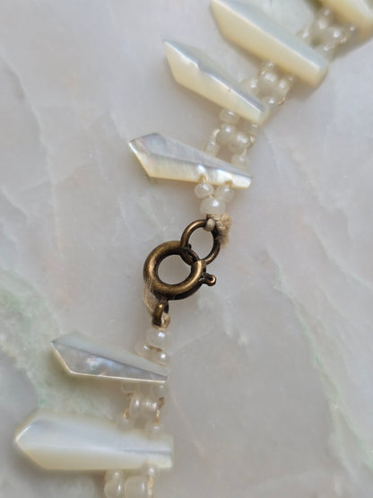 Antique Victorian Mother of Pearl "Pickets and Berries" Necklace