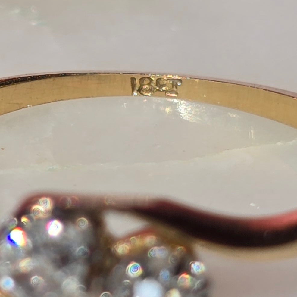 Antique Edwardian Old Mine Cut Diamond Toi et Moi Ring