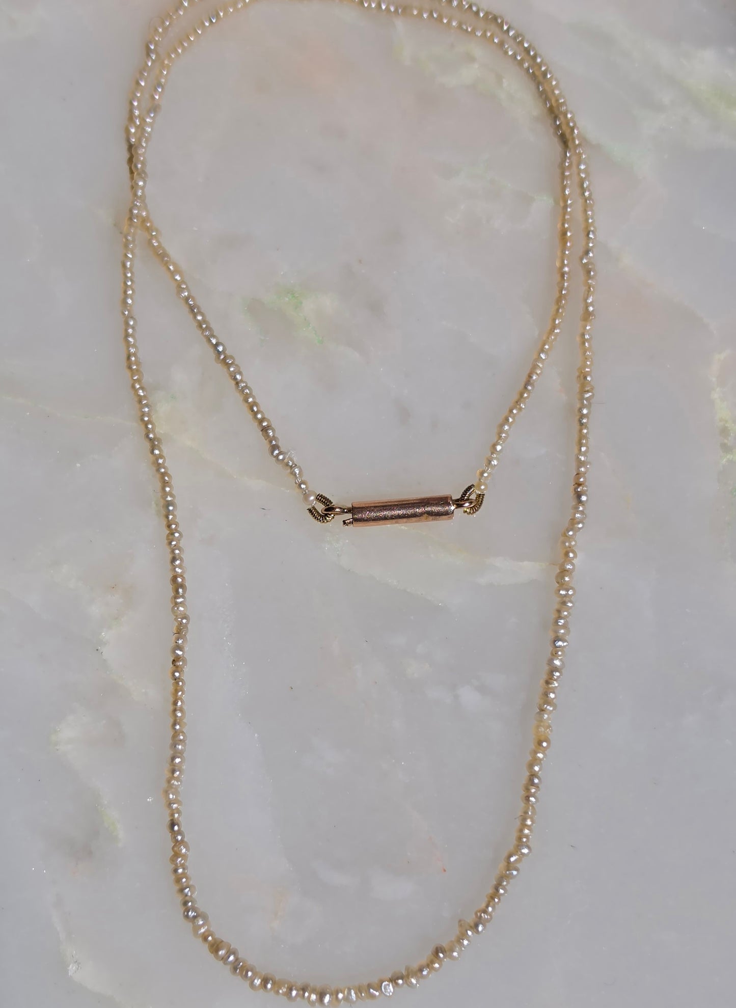 Antique Victorian Graduated Seed Pearl Choker