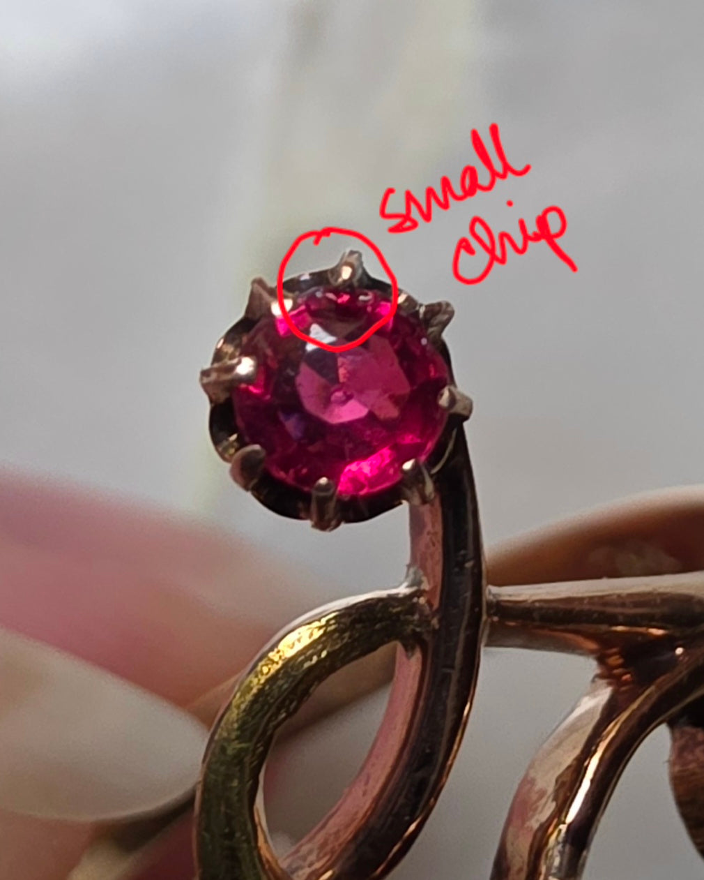 Antique Art Nouveau Two-Tone Gold Bypass Ring