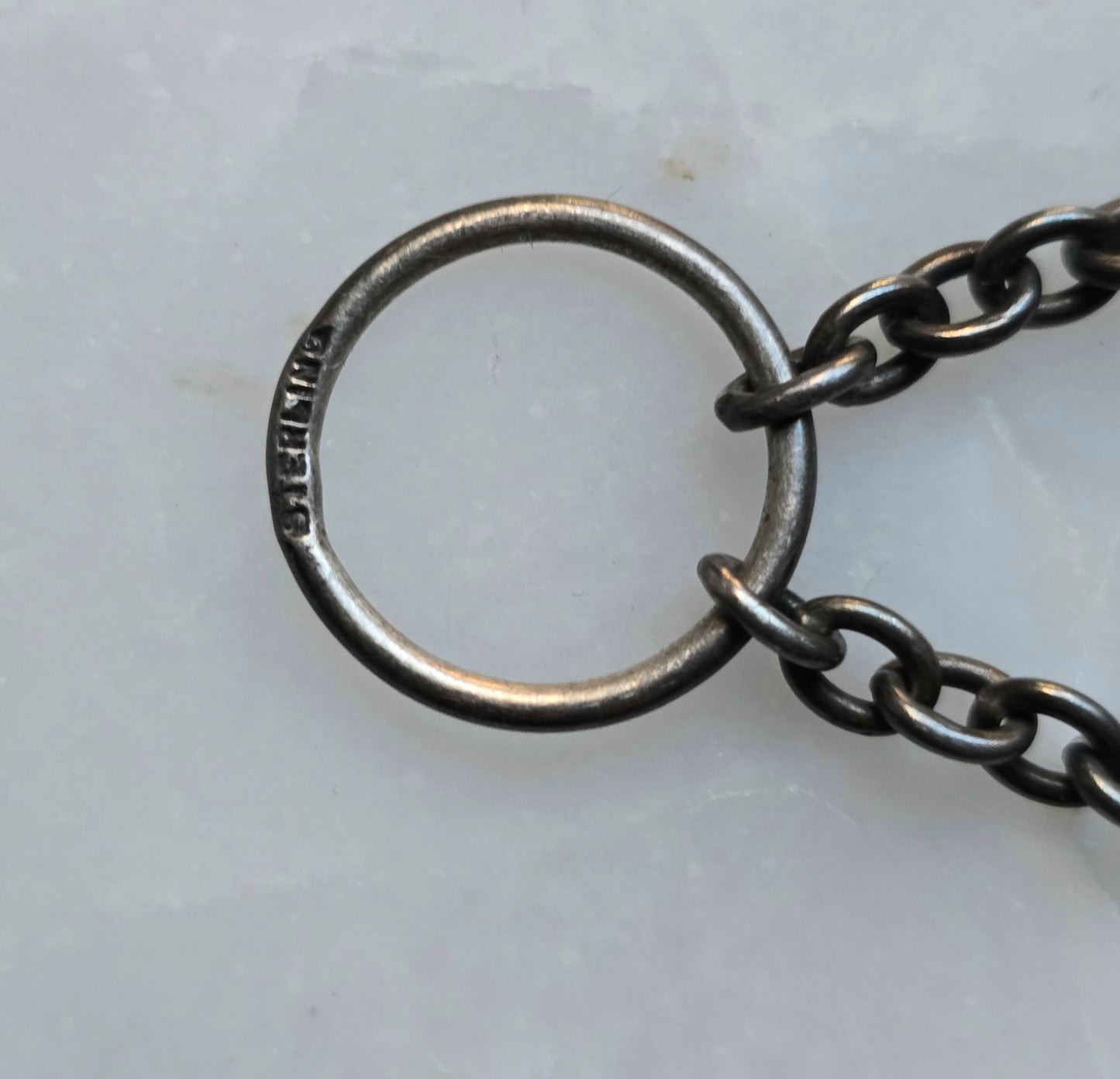 Antique Edwardian Art Nouveau Sterling Silver Mesh Chatelaine Purse