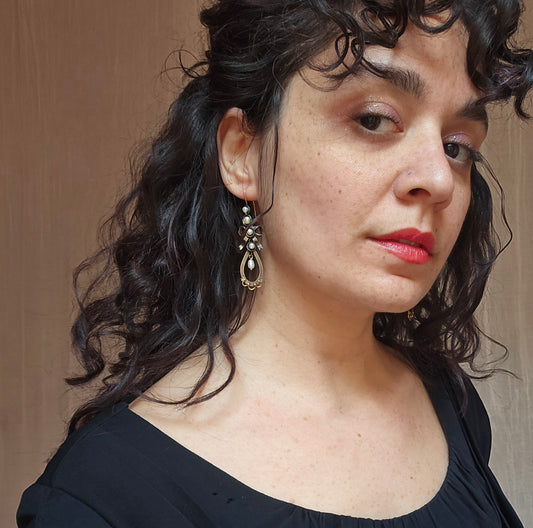 Eleonore Transformable Gold and Silver Pearl Earrings