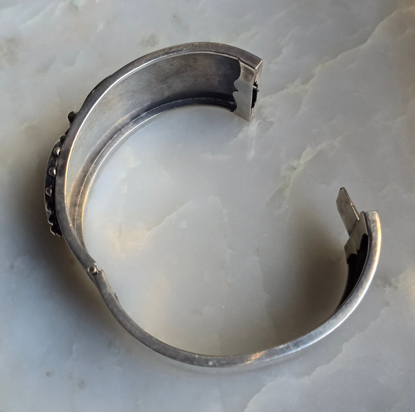 Antique Victorian Silver Buckle Bracelet