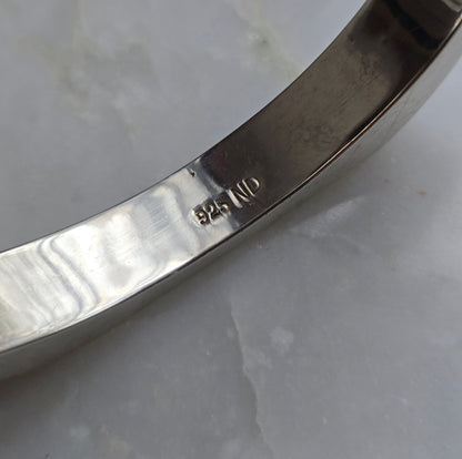 Vintage Victorian Revival Silver Bangle