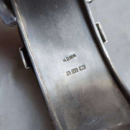 Antique Victorian Hinged Silver Buckle Bracelet