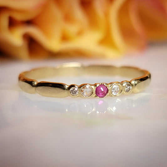 Shortbread Cookie Ruby Ring