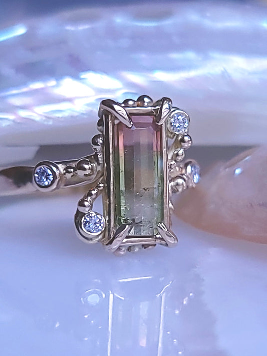 Siren Watermelon Tourmaline Ring