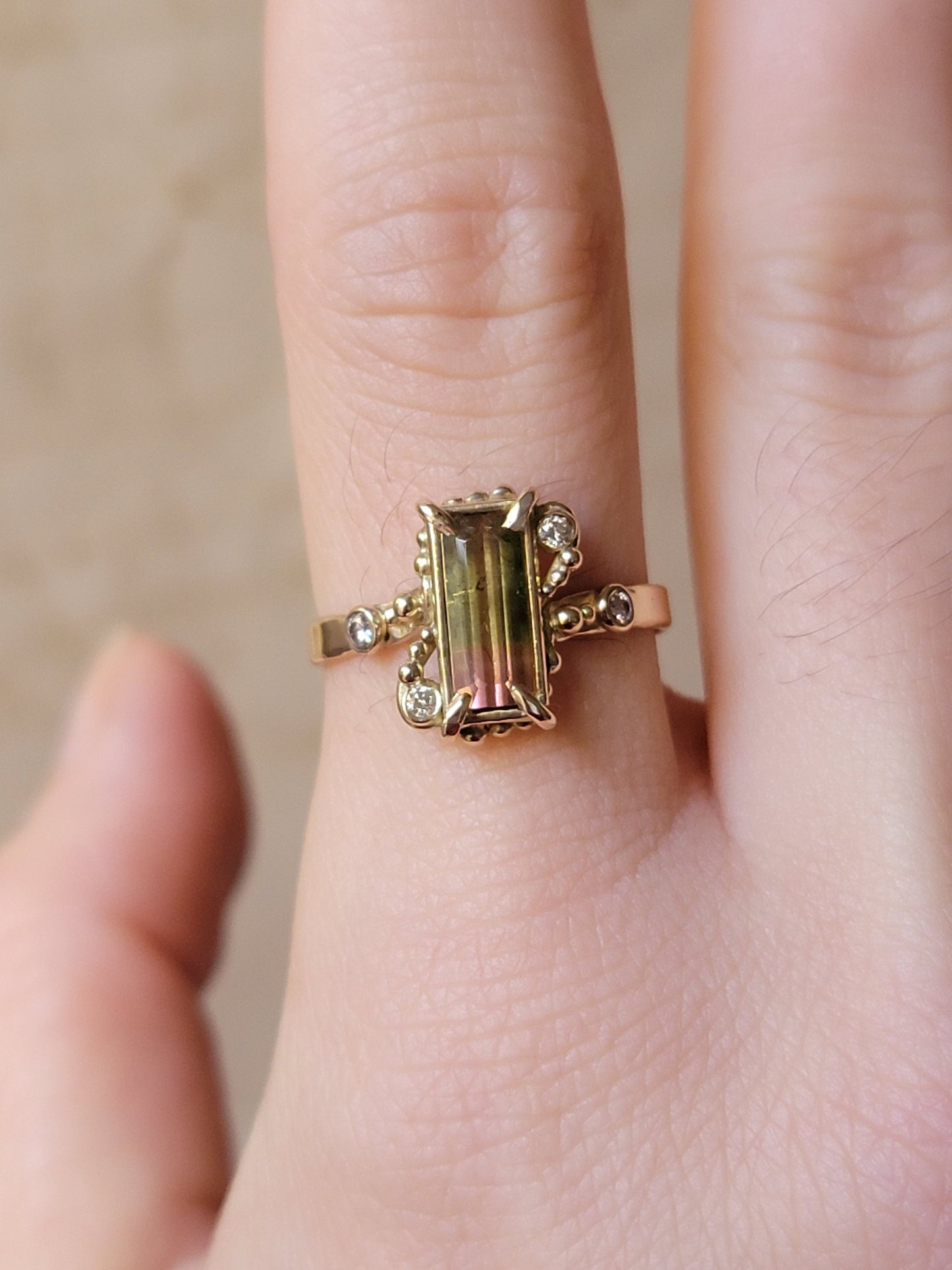 Siren Watermelon Tourmaline Ring